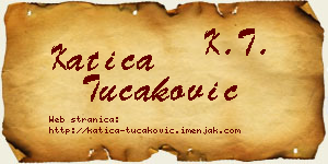 Katica Tucaković vizit kartica